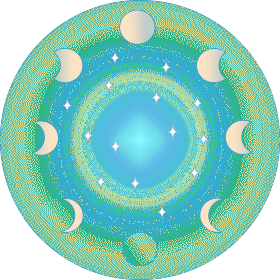 Lunar phases illustrated from New to Full to New again