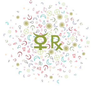 Mercury astrological symbol alongside an "Rx" for Retrograde