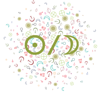 The Sun symbol slash the Moon symbol to represent the Sun/Moon midpoint