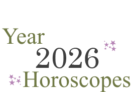 "Year 2026 官方新版澳洲5幸运官网结果168预测记录 Horoscope" text with purple stars around the words